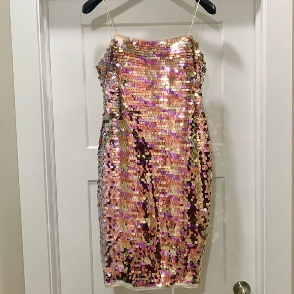 Aidan Mattox Sequin Mini Dress Size 8 - Picture 1 of 16